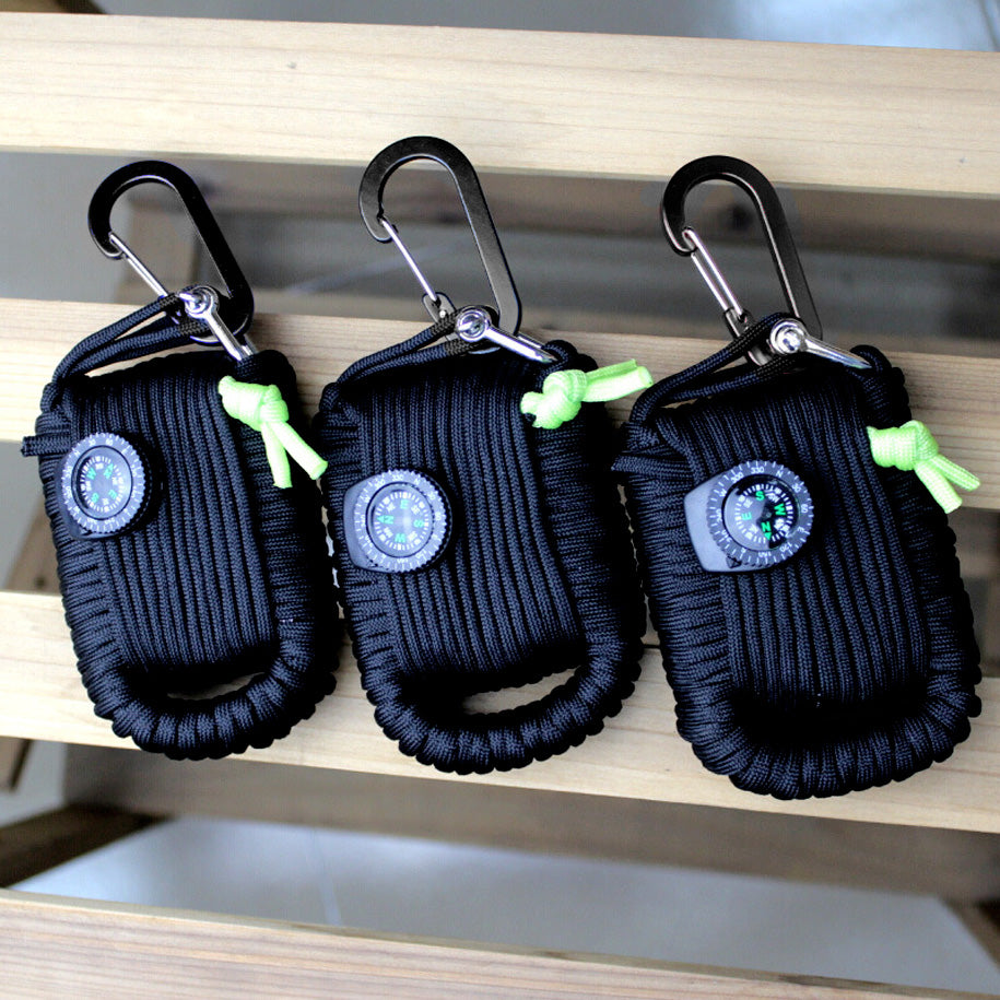 550 Paracord Carabiner 29 in 1 SOS Emergency field survival kit for Camping Hiking