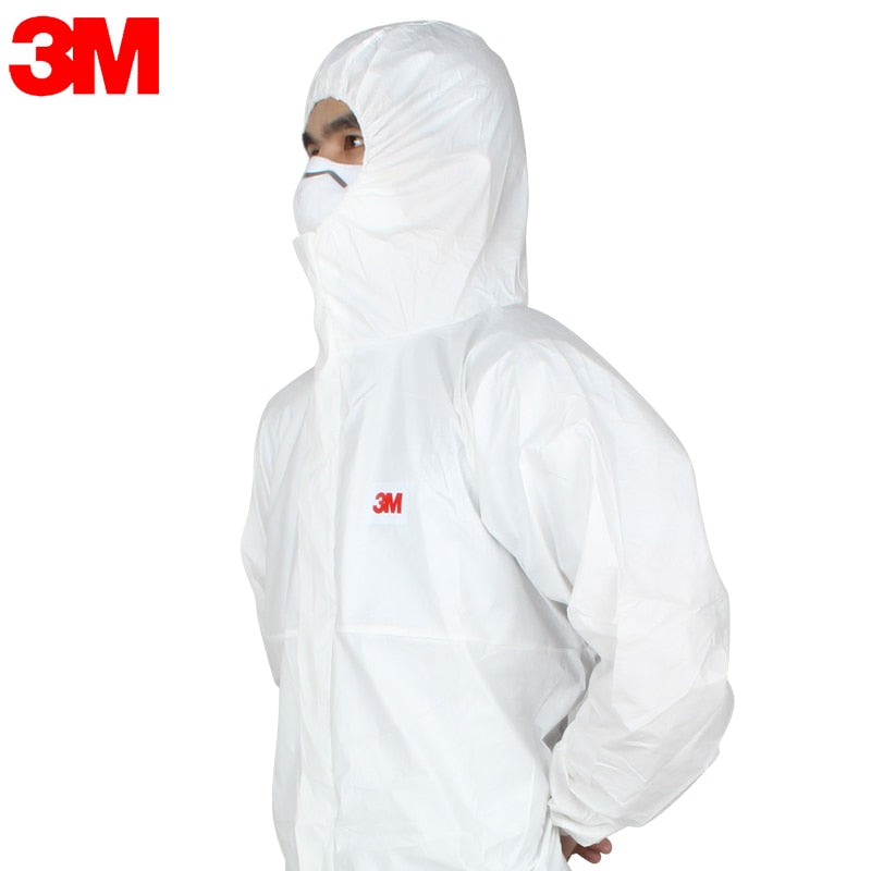 3M 4545 Coverall Hooded Protective Elastic Waist Clothing
