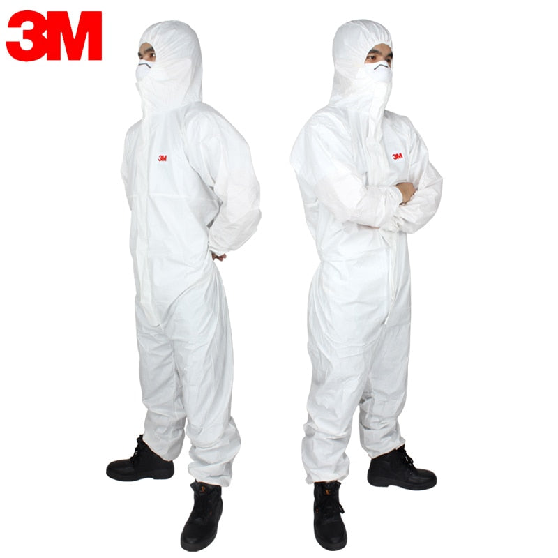 3M 4545 Coverall Hooded Protective Elastic Waist Clothing