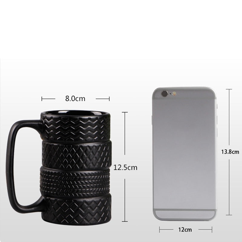 Porcelain Ceramic Tyre Coffee/Tea Mug