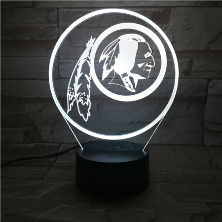 NFL WASHINGTON REDSKINS LOGO 3D LED LIGHT LAMP