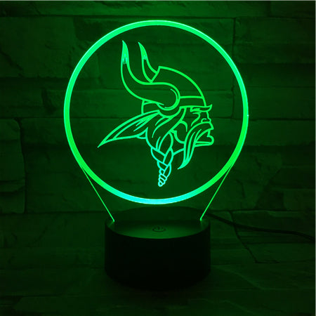 NFL MINNESOTA VIKINGS LOGO 3D LED LIGHT LAMP