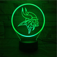 Thumbnail for NFL MINNESOTA VIKINGS LOGO 3D LED LIGHT LAMP