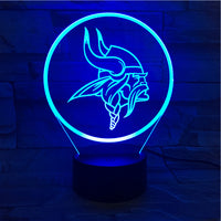 Thumbnail for NFL MINNESOTA VIKINGS LOGO 3D LED LIGHT LAMP
