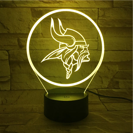 NFL MINNESOTA VIKINGS LOGO 3D LED LIGHT LAMP