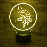 Thumbnail for NFL MINNESOTA VIKINGS LOGO 3D LED LIGHT LAMP