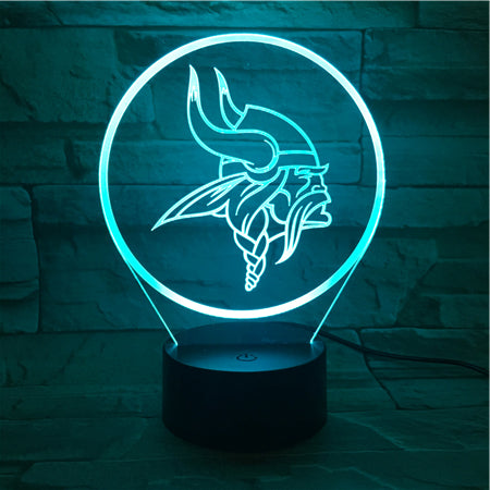 NFL MINNESOTA VIKINGS LOGO 3D LED LIGHT LAMP