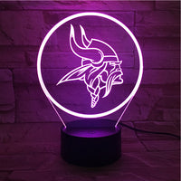 Thumbnail for NFL MINNESOTA VIKINGS LOGO 3D LED LIGHT LAMP