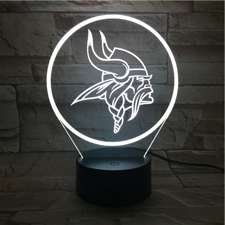 NFL MINNESOTA VIKINGS LOGO 3D LED LIGHT LAMP