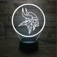 Thumbnail for NFL MINNESOTA VIKINGS LOGO 3D LED LIGHT LAMP