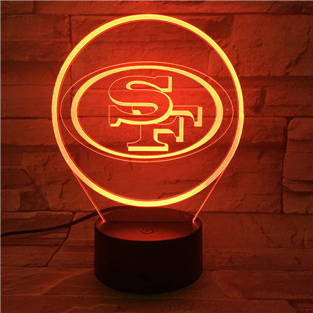 NFL SAN FRANCISCO 49ERS LOGO 3D LED LIGHT LAMP