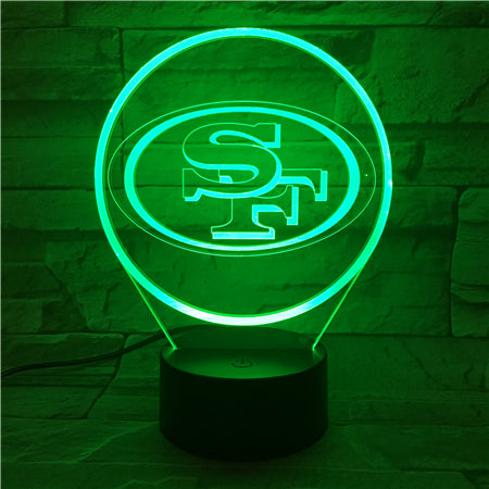 NFL SAN FRANCISCO 49ERS LOGO 3D LED LIGHT LAMP