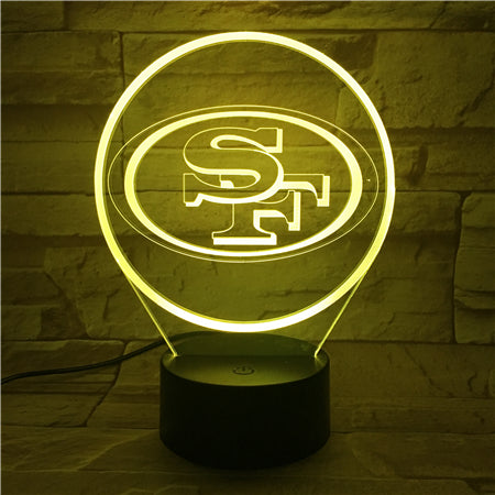 NFL SAN FRANCISCO 49ERS LOGO 3D LED LIGHT LAMP