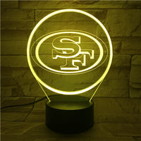 Thumbnail for NFL SAN FRANCISCO 49ERS LOGO 3D LED LIGHT LAMP