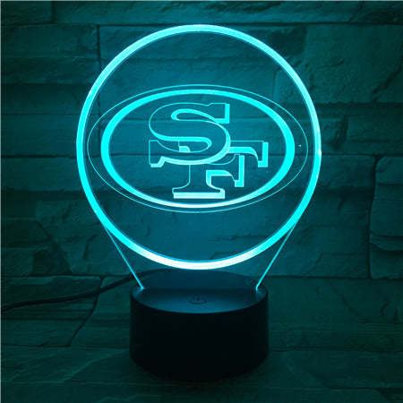 NFL SAN FRANCISCO 49ERS LOGO 3D LED LIGHT LAMP