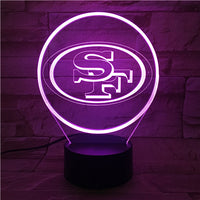Thumbnail for NFL SAN FRANCISCO 49ERS LOGO 3D LED LIGHT LAMP