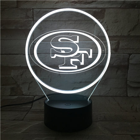 NFL SAN FRANCISCO 49ERS LOGO 3D LED LIGHT LAMP