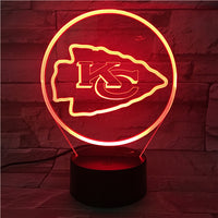 Thumbnail for NFL KANSAS CITY CHIEFS LOGO 3D LED LIGHT LAMP