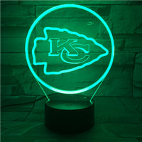 Thumbnail for NFL KANSAS CITY CHIEFS LOGO 3D LED LIGHT LAMP
