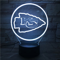 Thumbnail for NFL KANSAS CITY CHIEFS LOGO 3D LED LIGHT LAMP