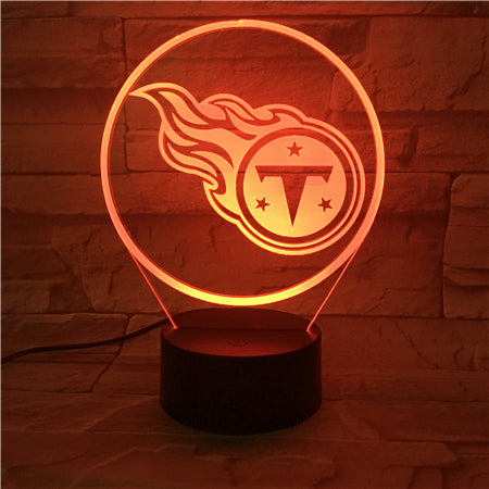 NFL TENNESSEE TITANS LOGO 3D LED LIGHT LAMP
