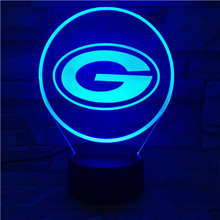 NFL GREEN BAY PACKERS LOGO 3D LED LIGHT LAMP