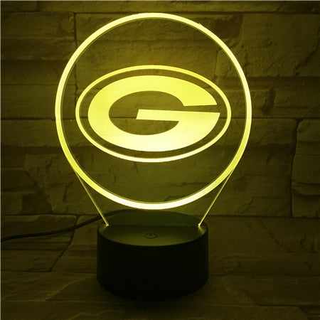 NFL GREEN BAY PACKERS LOGO 3D LED LIGHT LAMP