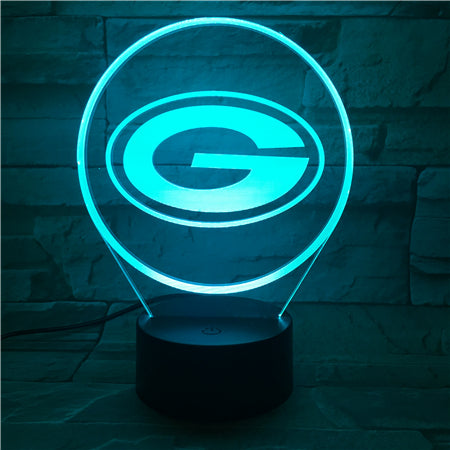 NFL GREEN BAY PACKERS LOGO 3D LED LIGHT LAMP