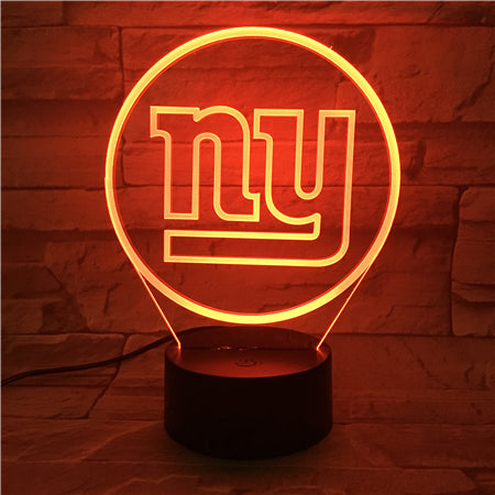 NFL NEW YORK GIANTS LOGO 3D LED LIGHT LAMP