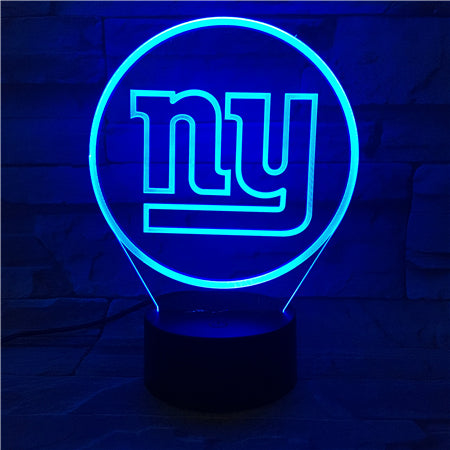 NFL NEW YORK GIANTS LOGO 3D LED LIGHT LAMP