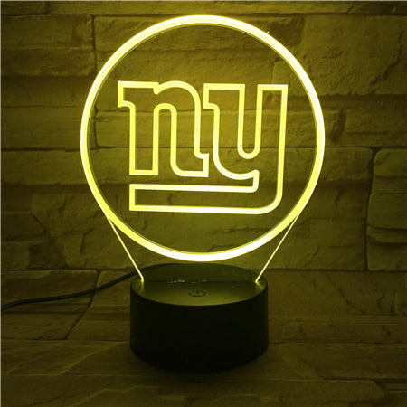 NFL NEW YORK GIANTS LOGO 3D LED LIGHT LAMP