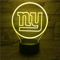 Thumbnail for NFL NEW YORK GIANTS LOGO 3D LED LIGHT LAMP