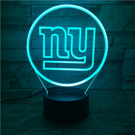 NFL NEW YORK GIANTS LOGO 3D LED LIGHT LAMP