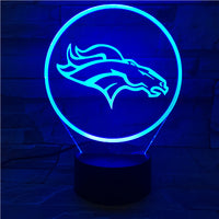 Thumbnail for NFL DENVER BRONCOS LOGO 3D LED LIGHT LAMP