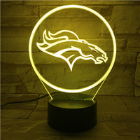 Thumbnail for NFL DENVER BRONCOS LOGO 3D LED LIGHT LAMP
