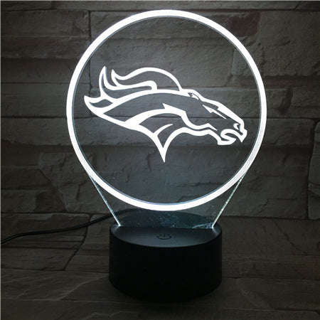 NFL DENVER BRONCOS LOGO 3D LED LIGHT LAMP