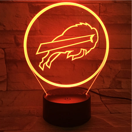 NFL BUFFALO BILLS LOGO 3D LED LIGHT LAMP