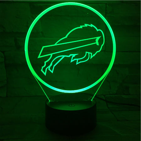 NFL BUFFALO BILLS LOGO 3D LED LIGHT LAMP