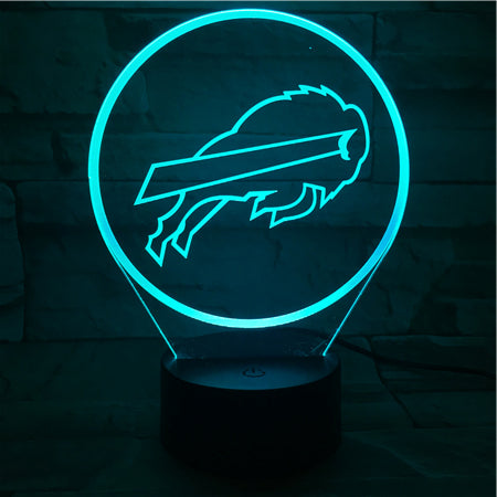 NFL BUFFALO BILLS LOGO 3D LED LIGHT LAMP