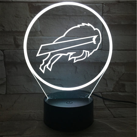NFL BUFFALO BILLS LOGO 3D LED LIGHT LAMP