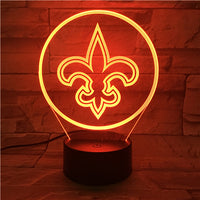 Thumbnail for NFL NEW ORLEANS SAINTS LOGO 3D LED LIGHT LAMP