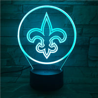 Thumbnail for NFL NEW ORLEANS SAINTS LOGO 3D LED LIGHT LAMP