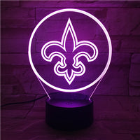 Thumbnail for NFL NEW ORLEANS SAINTS LOGO 3D LED LIGHT LAMP