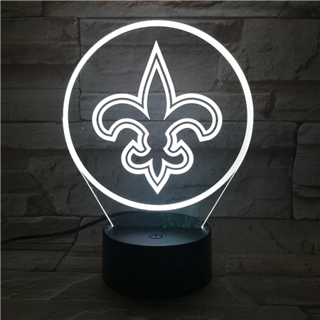 NFL NEW ORLEANS SAINTS LOGO 3D LED LIGHT LAMP