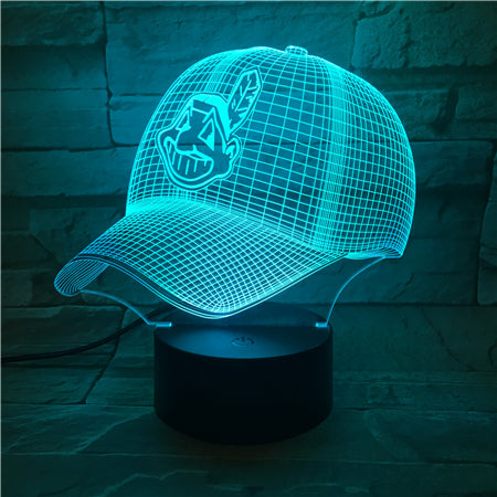 MLB CLEVELAND INDIANS 3D LED LIGHT LAMP