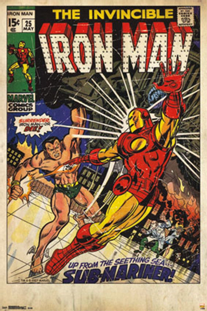 Iron Man vs. Sub Mariner Comic Poster - TshirtNow.net