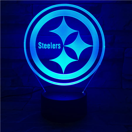 NFL PITTSBURGH STEELERS LOGO 3D LED LIGHT LAMP