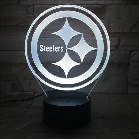 NFL PITTSBURGH STEELERS LOGO 3D LED LIGHT LAMP