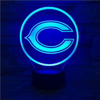 Thumbnail for NFL CHICAGO BEARS LOGO 3D LED LIGHT LAMP