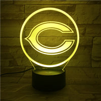 Thumbnail for NFL CHICAGO BEARS LOGO 3D LED LIGHT LAMP